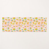 Niedlicher Leopard Druckkäfig Muster rosa Yogamatte (Vorderseite (Horizontal))