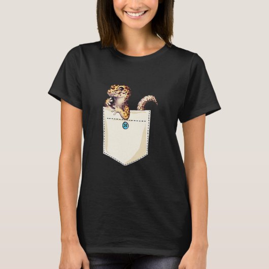 Niedlicher Leopard Gecko im Pocket Funny Gecko T-Shirt (Vorderseite)