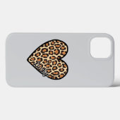 Niedlicher Leopard Herzschlag Valentinstag Case-Mate iPhone Hülle (Rückseite (Horizontal))
