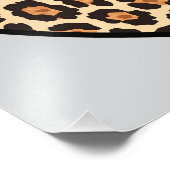 Niedlicher Leopard Herzschlag Valentinstag Fotodruck (Ecke)