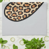 Niedlicher Leopard Herzschlag Valentinstag Geschirrtuch (Gefaltet)