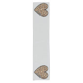 Niedlicher Leopard Herzschlag Valentinstag Kurzer Tischläufer (Vorderseite)