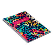 Niedlicher Leopard-Individuelle Name Notizblock (Rechte Seite)