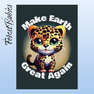 Niedlicher Leopard macht Erde wieder zum Naturtier Poster