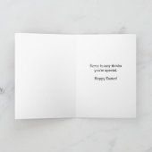 Niedlicher Leopard Ostersonnige Pink Bow Card Karte (Innenseite)