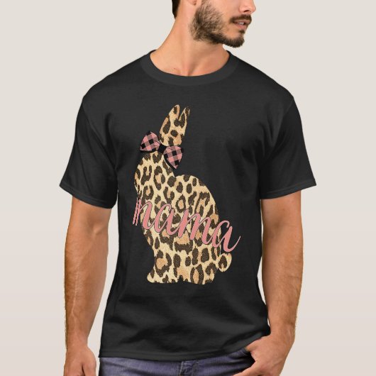 Niedlicher Leopard Print Bunny Mama Pattern OsterR T-Shirt (Vorderseite)