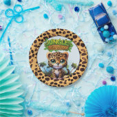 Niedlicher Leopard Print Go Wilde Katze Tierwelt � Pappteller (Party)