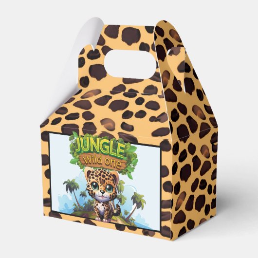 Niedlicher Leopard Print Jungle Safari Tier 🐆 Geschenkschachtel (Rückseite)