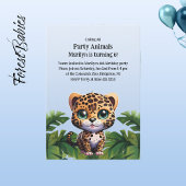 Niedlicher Leopard Tropischer Jungle Safari Party  Einladung