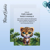 Niedlicher Leopard Tropischer Jungle Safari Party  Einladung