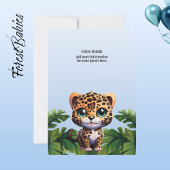 Niedlicher Leopard Tropischer Jungle Safari Party  Einladung