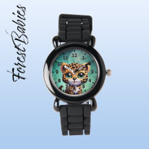 Niedlicher Leopard-Whimsical-Verzauberter Waldmond