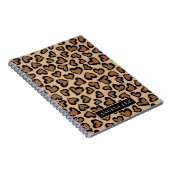 Niedlicher Leoparddruck mit Individuelle Name Notizblock (Rechte Seite)