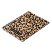 Niedlicher Leoparddruck mit Individuelle Name Notizblock (Linke Seite)