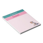 Niedlicher Leopardenjunge individuelle Name Notizblock (angewinkelt)
