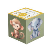 Niedlicher Leopardenname des Fotos Kinderzimmer ge Würfel (Rückseite Schrägansicht)