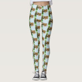 Niedlicher Leopardenschlaf in Cartoon-Abbildung Leggings (Vorderseite)