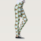 Niedlicher Leopardenschlaf in Cartoon-Abbildung Leggings (Rechts)