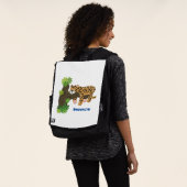 Niedlicher Leopardenschlaf in Cartoon-Abbildung Rucksack (Ausgewaschen)