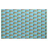 Niedlicher Leopardenschlaf in Cartoon-Abbildung Stoff (Fat Quarter (45,7 x 55,9 cm))