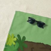 Niedlicher Leopardenschlaf in Cartoon-Abbildung Strandtuch (Beispiel)