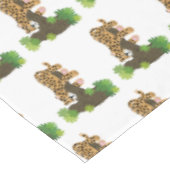 Niedlicher Leopardenschlaf in Cartoon-Abbildung Tischdecke (Schrägansicht)