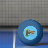 Niedlicher Leopardenschlaf in Cartoon-Abbildung Tischtennisball (Netto)