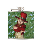 Niedlicher Leprechaun Shamrock Irische Folklore Ku Flachmann (Vorderseite)