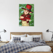 Niedlicher Leprechaun-Shamrock-Irische-Folklore-Ku Leinwanddruck (Insitu (Schlafzimmer))