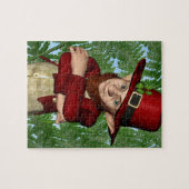 Niedlicher Leprechaun Shamrock Irische Folklore Ku Puzzle (Horizontal)