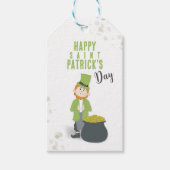 Niedlicher Leprechaun St. Patrick's Day Custom Geschenkanhänger (Vorderseite)