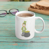 Niedlicher Leprechaun St. Patrick's Day Kaffeetasse