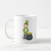 Niedlicher Leprechaun St. Patrick's Day Kaffeetasse (Links)
