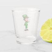 Niedlicher Leprechaun St Patricks Day Schnapsglas (Rückseite)