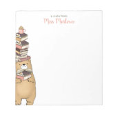 Niedlicher Lesekünstler Notizblock (Vorderseite)