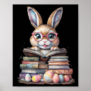 Niedlicher Leser der Bunny Gles Bücher - Broschüre Poster