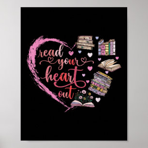 Niedlicher Leser des Buches Frauen Valentine Poster