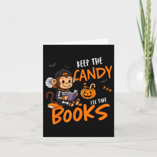 Niedlicher Leser Halloween Lesewürmer Boys G Karte