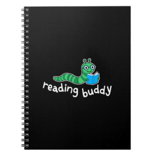 Niedlicher Lesewurm mit Buch