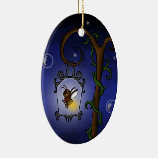 niedlicher Leuchtkäfer Keramikornament (Rechts)