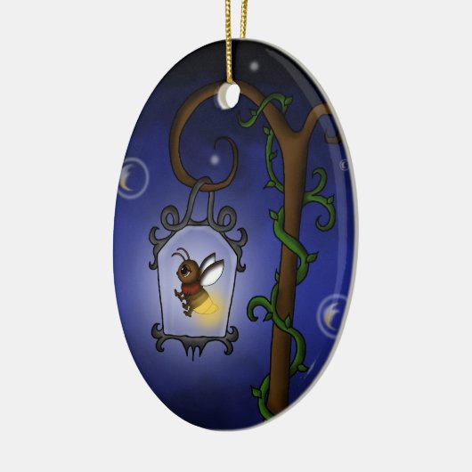 niedlicher Leuchtkäfer Keramikornament (Links)