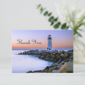 niedlicher Leuchtturm  Dankeskarte (Stehend Vorderseite)