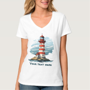Niedlicher Leuchtturm hinzufügen T-Shirt