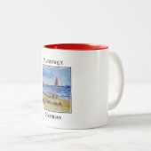 Niedlicher Leuchtturm, Manistique Michigan Zweifarbige Tasse (VorderseiteRechts)