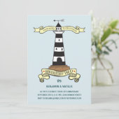 Niedlicher Leuchtturm| Party zum Jahrestag der Nau Einladung (Stehend Vorderseite)