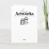 Niedlicher LGBT+ Anime Personalisierter Valentinst Karte (Rückseite)