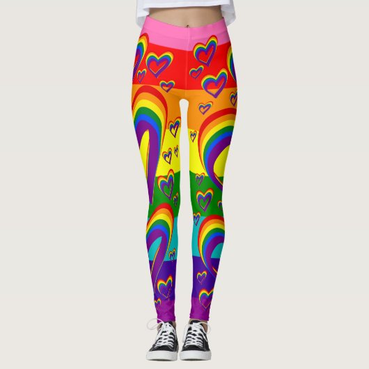 Niedlicher LGBTQ Gay Pride des lustigen Leggings (Vorderseite)