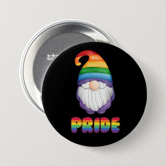 Niedlicher LGBTQ-Stolz Farbenfroher Regenbogen Button (Vorne & Hinten)