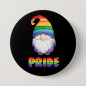 Niedlicher LGBTQ-Stolz Farbenfroher Regenbogen Button (Vorderseite)