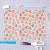 Niedlicher Liebe-Muster-Valentinstag für die Retro Seidenpapier (Handwerk)